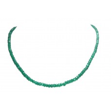 Necklace Strand String Womens Beaded Diamond Cut Green Onyx Stone Beads B116